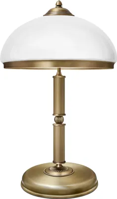 Produktbild von Messing Tischleuchte elegant klassisch Goldpatina 50cm Ø30cm 2x E14 80W Wohnzimmer Schlafzimmer Büro Leselampe handgefertigt