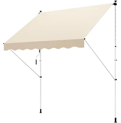 Produktbild von Markise, Oxford-Material, verstellbare Höhe, kurbelbetrieben, wetterbeständig, geeignet für Balkone