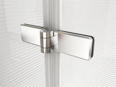 Obrázek produktu pro Glaszentrum Hagen - sprchové kování - záv?s pro sprchové dve?e - sklo na skle, 180°, chrom