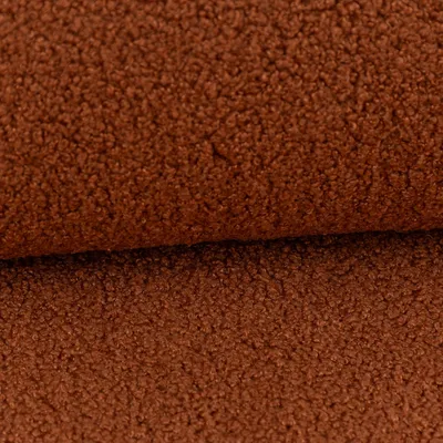 Produktbild von Möbelstoff Boucle Meterware Teddystoff Kunstfell Teddy Fur rost 1,5m