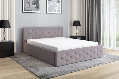 Produktbild von Polsterbett VIKA 160x200 mit Matratze und Bettkasten. Farbe: Beige.