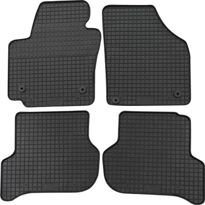 Produktbild von für Seat Altea ab 06/2004 Passform Fußmatten PETEX Gummimatten 4-teilig schwarz Allwettermatten Gummifußmatten