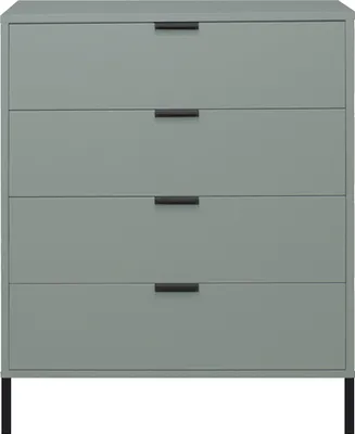 Produktbild von Kommode >Bonnie< in pine green matt lack - 81x100x45cm (BxHxT)