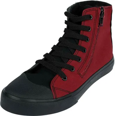 Produktbild von RED by EMP Uni schwarz-rote High Sneaker mit Reißverschluss EU40