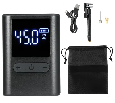 Produktbild von Fahrradpumpe, elektrisches Fahrrad, tragbarer Reifenfüller, Luft für Fahrräder, 100 PSI, Hochdruckanzeige, 1000 mAh, Mini-Autos, Motorräder, Bälle, Schwimmrunden