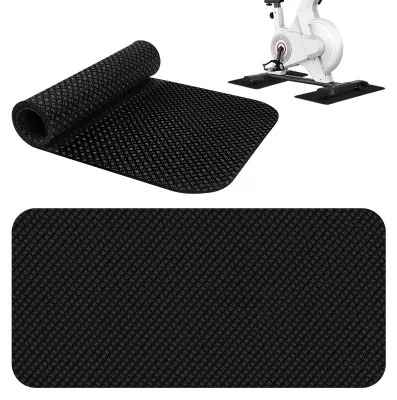 Image de Tapis de protection pour appareils de fitness, lot de 2, dimensions 30 x 63,5 cm, en silicone antidérapant