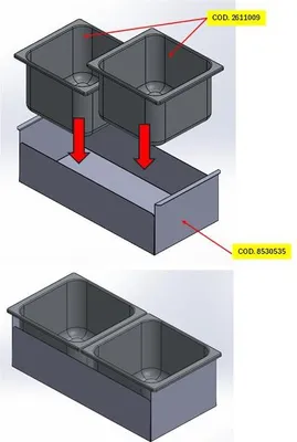 Produktbild von KBS Stegekit für 2,5 L Eisschalen für Mirabello