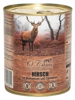Zdjęcie produktu dla Mokra karma dla psa O'Canis Jeleń kasza gryczana 800g