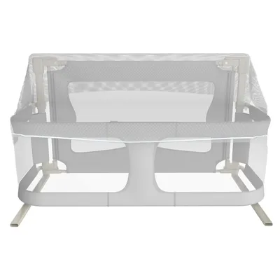 Produktbild von 3-in-1-Babybett Bettgitter Beistellbett höhenverstellbar , Klappbett, mit Moskitonetz, atmungsaktives und sichtbares Netzfenster Grau