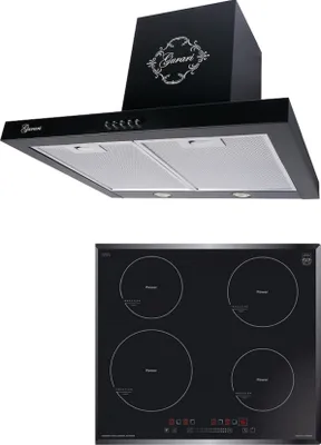 Produktbild von Gurari GCH F 461 BL 6 Dunstabzugshaube 60cm+ Kaiser Induktions-Kochfeld KCT 6705