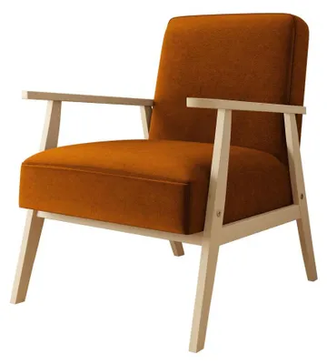 Produktbild von MIRJAN24 Sessel Runoya, Wohnzimmersessel vom Hersteller, Vintage Relaxsessel, Polstersessel (Farbe: Magic Velvet 2213)