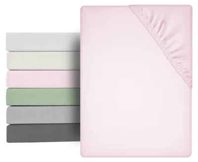Immagine prodotto di Lenzuolo con angoli in microfibra, microfibra di alta qualità, misure: 180x200 cm, rosa, tipo di materasso: materasso standard