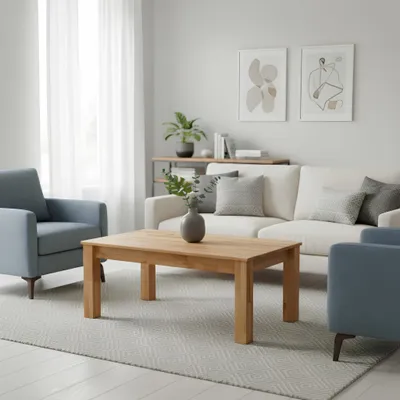Produktbild von Krok Wood Couchtisch Bonn aus Massivholz in Buche 110 x 60 x 45 cm