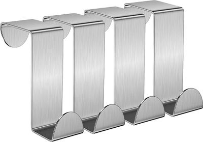 4 Stück Premium Türhaken zum Einhängen Innenseite,Edelstahl Kleiderhaken Tür innen,breit 4cm