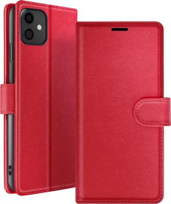 Produktbild von Zanaé, Klappetui iPhone 11 mit Magnetverschluss & Kartenfächern, Rot