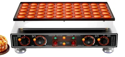 Produktbild von Muffin-Maschine, 50 Muffin Kapazität, 1800W Leistung, 220V Spannung, Temperaturbereich 50-300℃, Antihaftbeschichtung