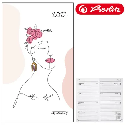 Produktbild von Herlitz Buchkalender Slimtimer For me 2027, Jahr / Motiv:2027 / Gesicht