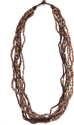 Produktbild von Lange Kette Larina mehrreihig mit kleinen Muscheln von collezione alessandro
