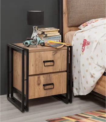 Zdjęcie produktu dla Skye Decor, Cosmo- Cosmo KomodinSPH, sosna atlantycka, stoliki nocne i szafki, 55x52x40 cm, 100% płyta wiórowa pokryta melaminą