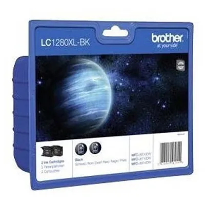 Produktbild von Brother LC1280XLBKBP2 - 2er-Pack - mit hoher Kapazität - Schwarz - original - Blisterverpackung - Tintenpatrone - für Brother MFC-J5910DW, MFC-J6510DW, MFC-J6710DW, MFC-J6910DW