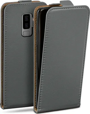 Produktbild von moex® Flip Case kompatibel mit Samsung Galaxy S9 Plus - Hülle mit 360 Grad Schutz, Dunkelgrau