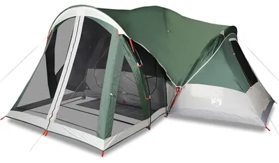 Image de vidaXL Tipi tente familiale 8 personnes vert imperméable
