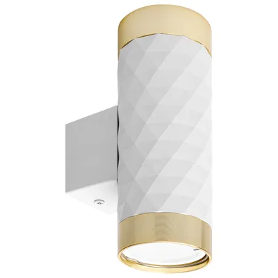 Obrázek produktu pro Nástěnné svítidlo MasterLED GU10 - Bílé se zlatou - Interiérové svítidlo Glamour Duo z hliníku - Moderní a elegantní