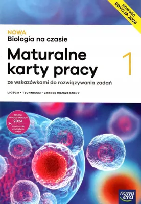 Immagine prodotto di WSiP NOWA Biologia na czasie 1. Maturalne karty pracy. Zakres rozszerzony. Edycja 2024, Edukacyjny, Polski, Broszurowa okładka, 128 stron(y)
