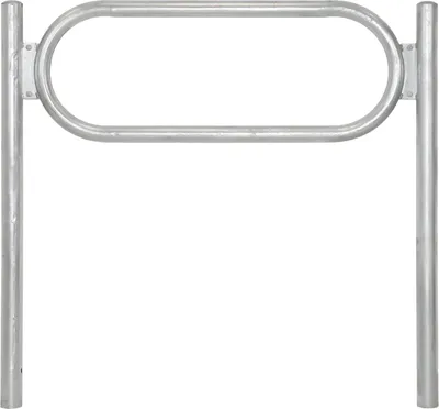Produktbild von Fahrradanlehnbügel 115 x 124 cm Stahl feuerverzinkt Ø 60 mm Einbetonieren Fahrradständer Parker Typ O
