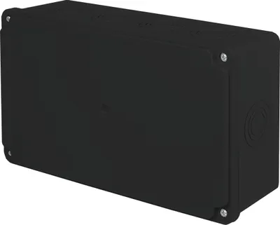 Zdjęcie produktu dla Puszka połączeniowa 260X150X80 BLACK Puszka połączeniowa Puszka połączeniowa IP65 natynkowa do pomieszczeń wilgotnych
