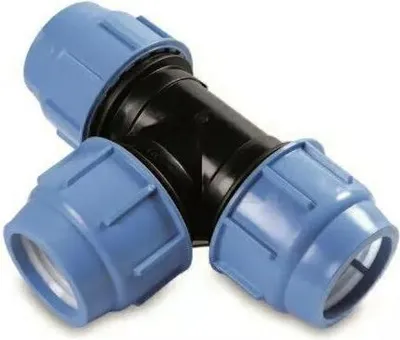Produktbild von PE-T-Stück 90-90-90 MM BLAUE DICHTUNG PN10