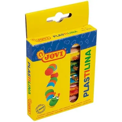 Image de JOVI 90/6 Knete PLASTILINA farbsortiert 6 Farben je 15,0 g