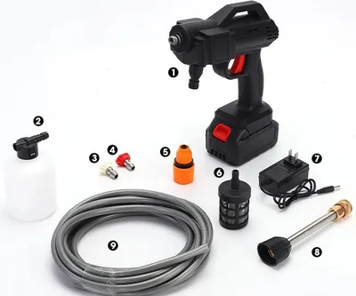 Immagine prodotto di Idropulitrice a batteria, pressione regolabile, portatile ed efficiente, 1 batteria