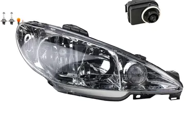 Productafbeelding van Johns, koplamp geschikt voor Peugeot 206 CC, bouwjaar 09/98-, rechterkant, met servomotor