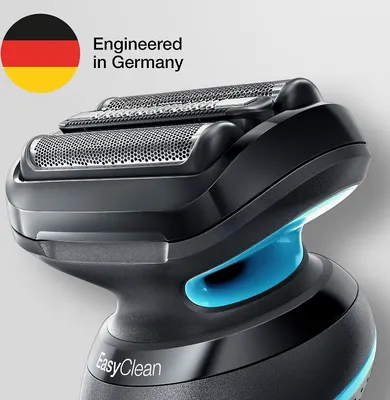 Obrázek produktu pro Braun Series 5 50-M1000s, Planžetový holicí strojek, Černá, Modrá, LED, Baterie, Lithium-ion (Li-ion), Zabudovaná baterie