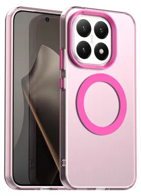 Produktbild von Für Xiaomi 15T 5G Candy Design Magsafe Hybrid TPU Kunststoff Schutz Hülle Pink