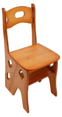 Imagen del producto de Escalón-taburete plegable de 4 escalones, color caramelo, madera, capacidad de carga de 100 kg