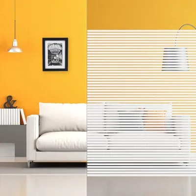 Produktbild von DIMEXACT - DIMEXACT Selbstklebende Dekorfolie mit Motiven für Fenster, 18 mm breite weiße Streifen, Breite 1,52 m, Rolle -152 cm x 10 m - en Rouleau