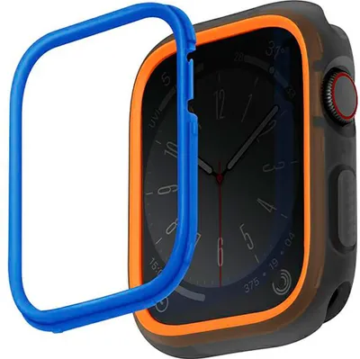Image de Uniq Moduo Case Apple Watch Series 4/5/6/7/8/9/Se/Se2 44/45Mm Orange-Bleu/Orange-Bleu