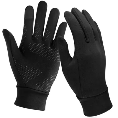 Productafbeelding van Winterhandschoenen met touchscreenfunctionaliteit, uniseks, antislip, sportieve handschoenen, kleur: zwart
