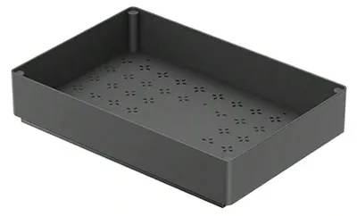 Image de Rangement pour placard de cuisine - Étagère coulissante - 1 pièce - 27 cm - Plastique - Noir