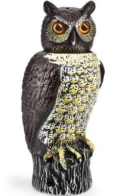 Produktbild von Garteneule Vogelschreck Dekofigur Lebensgroß 41x16 cm Beweglicher Rotierender Kopf