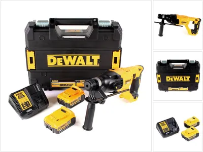 Image de DeWalt DCH 133 M2 Marteau combiné sans fil 18V 2,6J SDS plus Brushless + 2x batterie 4,0Ah + chargeur + TSTAK