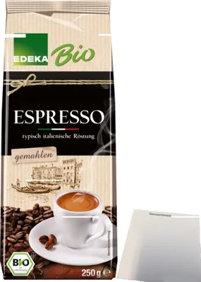 Produktbild von Edeka Espresso (250g Packung) + usy Block