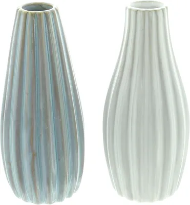 Produktbild von Dekovase "Struktur", 2er Set, Porzellan Maße: Ø 5 x 12 cm
