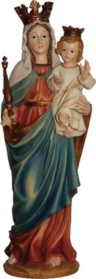 Produktbild von Heiligenfigur Madonna 42 cm handbemalt Polyresin mit Krone
