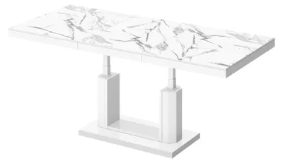 Produktbild von Design Couchtisch Tisch H-120 Hochglanz stufenlos höhenverstellbar ausziehbar Esstisch
