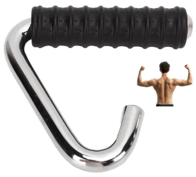 Zdjęcie produktu dla Uchwyt fitness, kształt litery C - uniwersalny - pokryty gumą - żelazny - odporny na ścieranie - długość 13,3 cm - uchwyt do ćwiczeń
