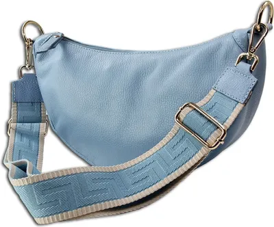 Image de Toscanto Sac en cuir Sac à bandoulière Sac de ville bleu clair OTT823BF