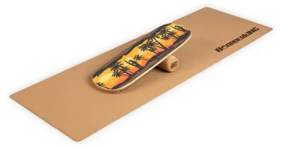 Obrázek produktu pro BoarderKING Balance Board Set - dřevěná balanční deska s válcem a podložkou
